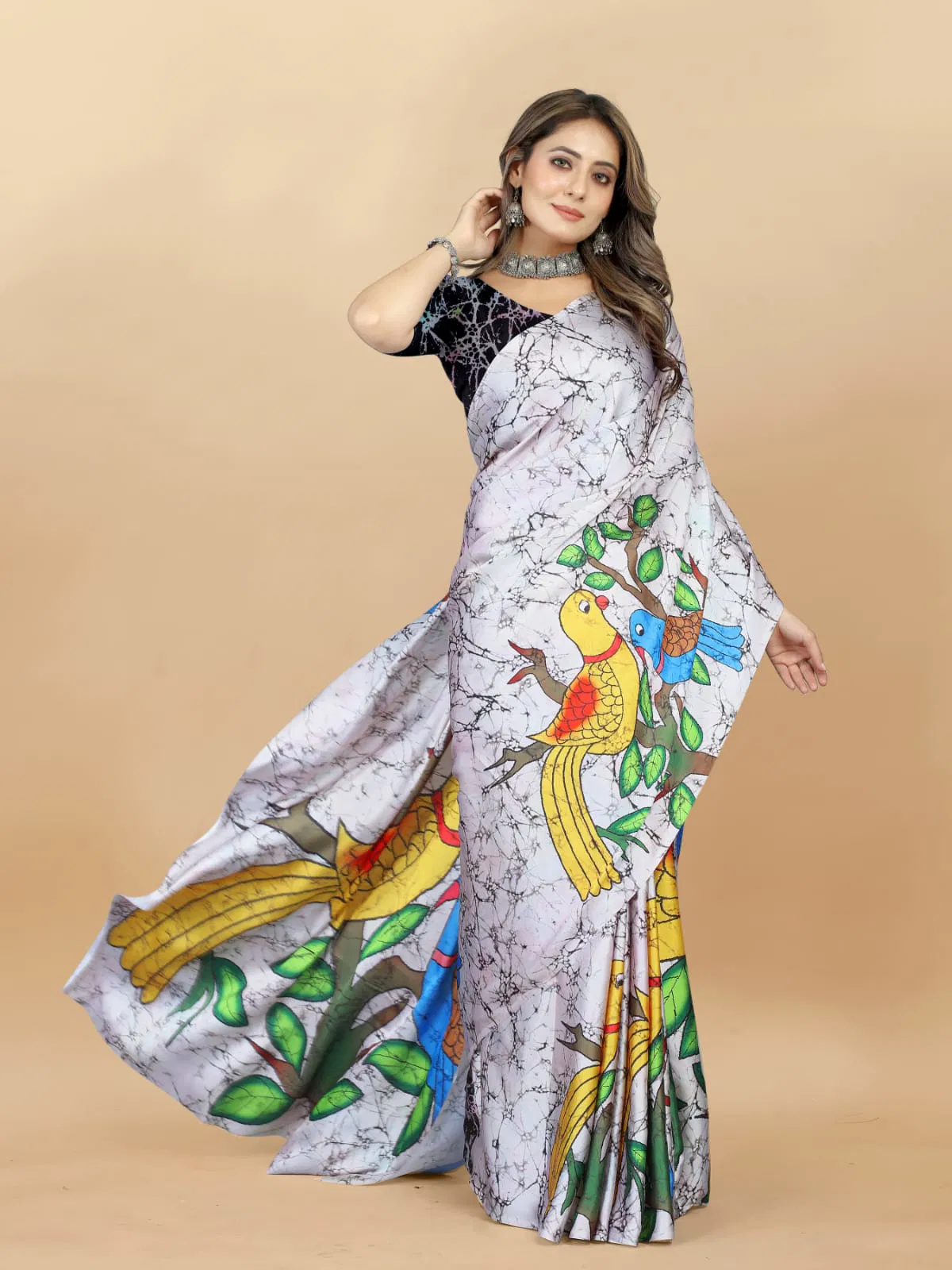 Shree Radha Raman Trendz Japan Crepe Digital Printed Saree Catalog